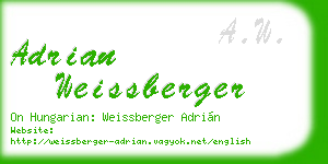 adrian weissberger business card